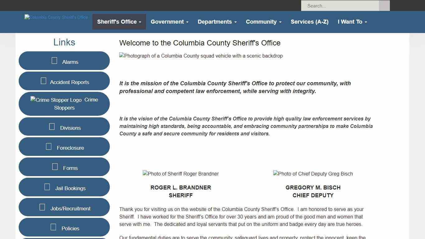 Columbia County Sheriff's Office Home Page